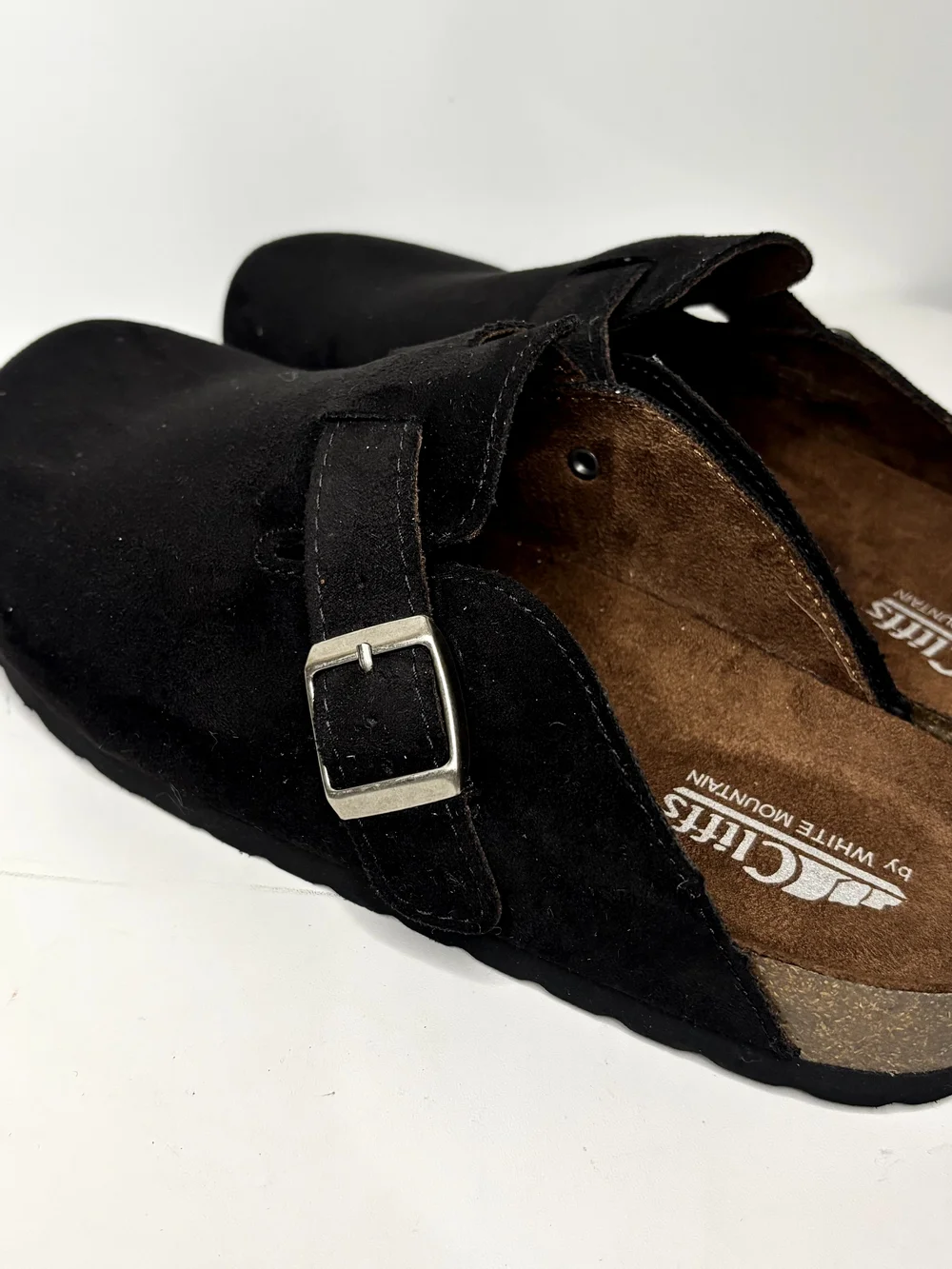 Cliffs by WHITE MOUNTAIN Black Suede Slip-On Loafers